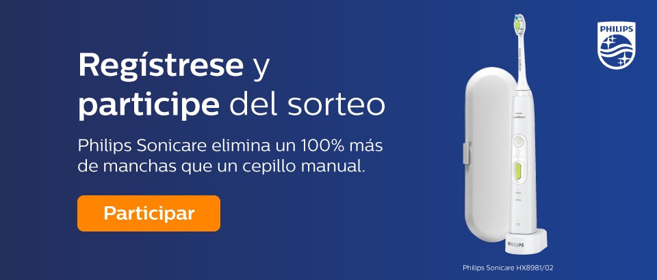 Regístrese durante el congreso y participe del sorteo por 1 (un) Cepillo dental eléctrico sónico, Philips Sonicare