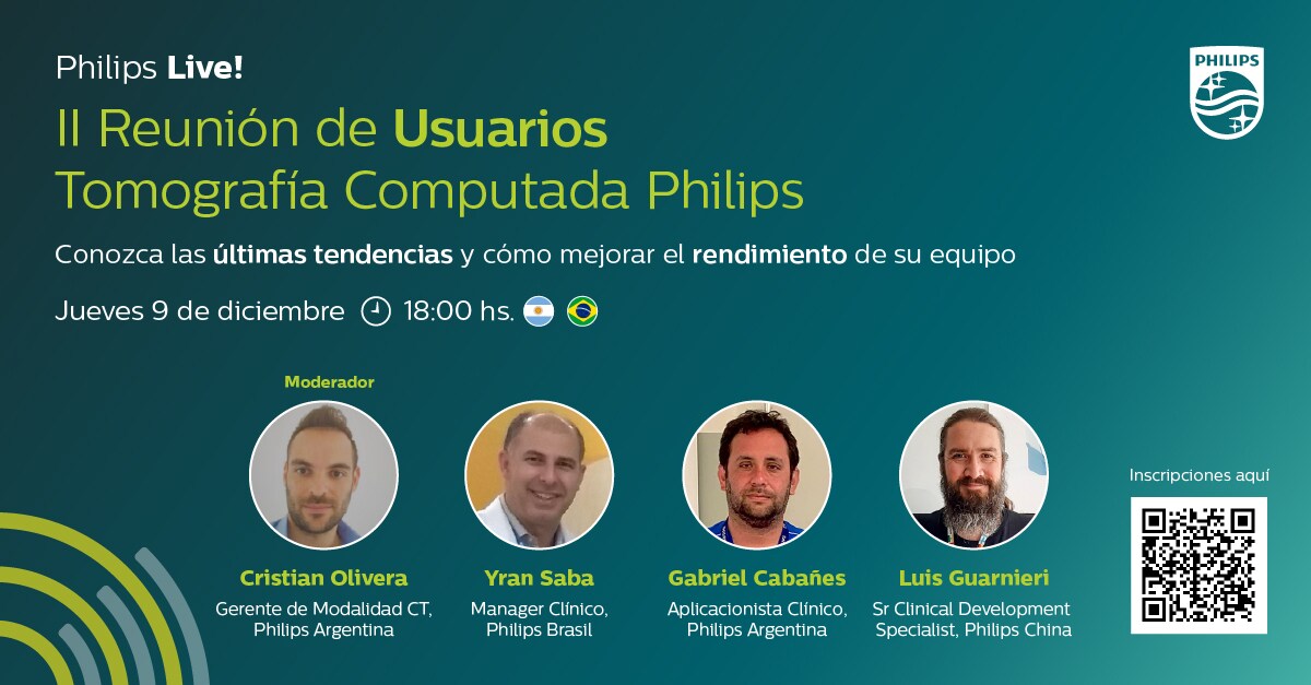 Webinar Reunión de usuarios tomografía computada Philips