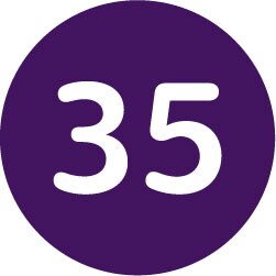 Icono de 35 círculos