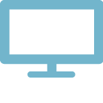 una pantalla de computadora azul y negra
