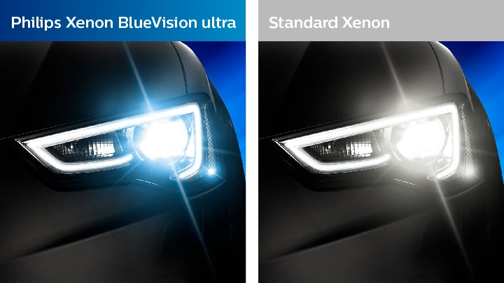 Xenon bluevision ultra en comparación con la visión estándar