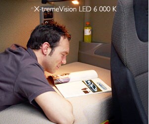 comparación de los LED X-tremeVision con la luz normal