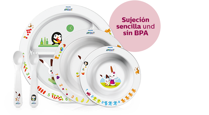 Set para la hora de comer Philips Avent con agarre fácil y sin BPA