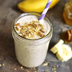 Batido de frutas y avena