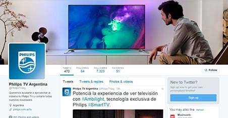 Twitter de Philips TV